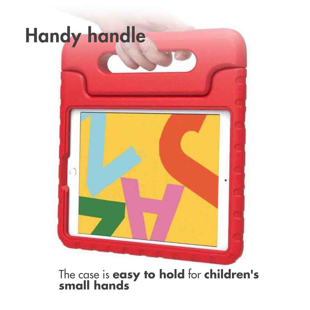 Accezz Kidsproof Backcover met handvat Apple iPad 9 (2021) 10.2 inch / iPad 8 (2020) 10.2 inch / iPad 7 (2019) 10.2 inch - Rood