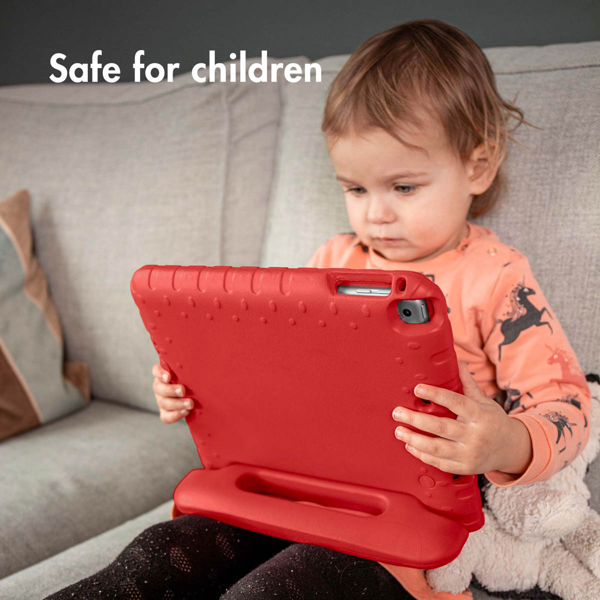 Accezz Kidsproof Backcover met handvat Apple iPad 9 (2021) 10.2 inch / iPad 8 (2020) 10.2 inch / iPad 7 (2019) 10.2 inch - Rood
