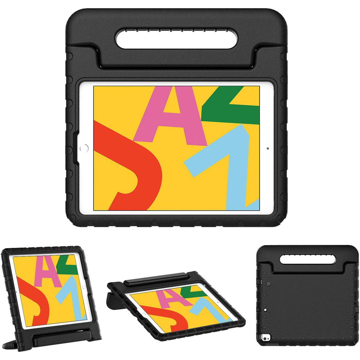 Accezz Kidsproof Backcover met handvat Apple iPad 9 (2021) 10.2 inch / iPad 8 (2020) 10.2 inch / iPad 7 (2019) 10.2 inch - Zwart