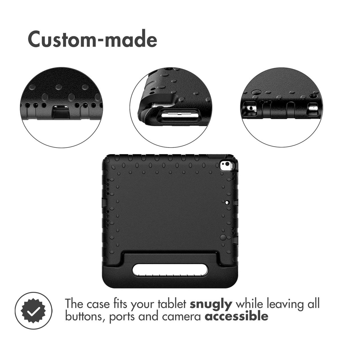 Accezz Kidsproof Backcover met handvat Apple iPad 9 (2021) 10.2 inch / iPad 8 (2020) 10.2 inch / iPad 7 (2019) 10.2 inch - Zwart
