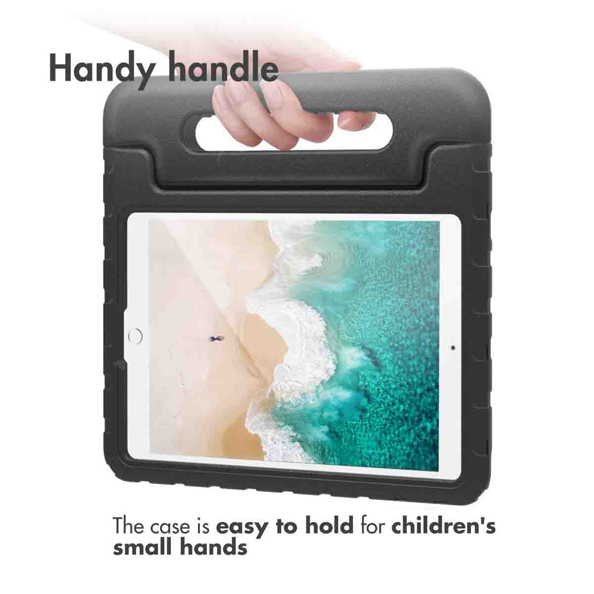 Accezz Kidsproof Backcover met handvat Apple iPad 9 (2021) 10.2 inch / iPad 8 (2020) 10.2 inch / iPad 7 (2019) 10.2 inch - Zwart