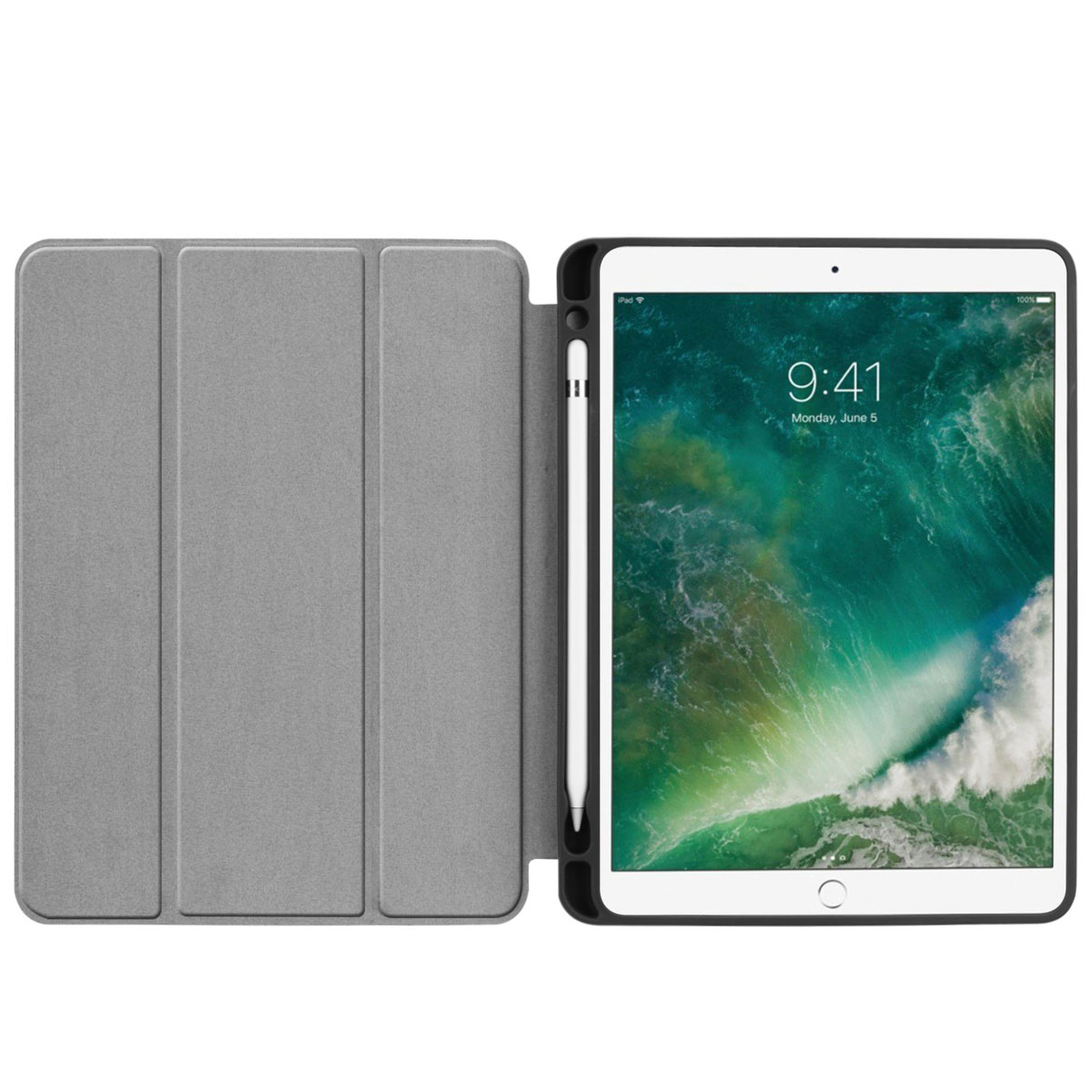 Accezz Trifold Bookcase Apple iPad 6 (2018) 9.7 inch / iPad 5 (2017) 9.7 inch / Air 2 (2014)/Air 1 (2013) - Zwart