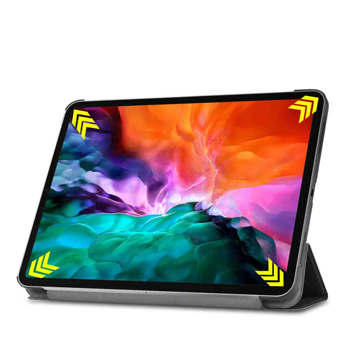 Accezz Trifold Bookcase Apple iPad Pro 12.9 (2018/2020/2021/2022) - Zwart