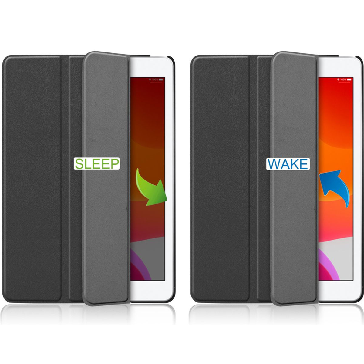 Accezz Trifold Bookcase Apple iPad 9 (2021) 10.2 inch / iPad 8 (2020) 10.2 inch / iPad 7 (2019) 10.2 inch - Zwart