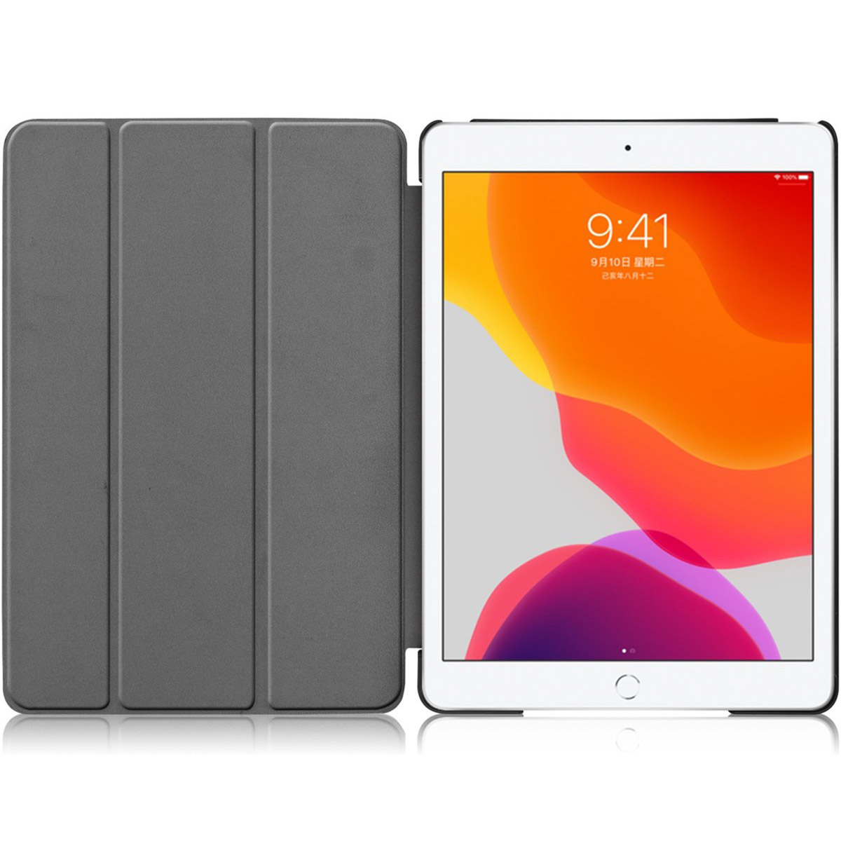Accezz Trifold Bookcase Apple iPad 9 (2021) 10.2 inch / iPad 8 (2020) 10.2 inch / iPad 7 (2019) 10.2 inch - Zwart