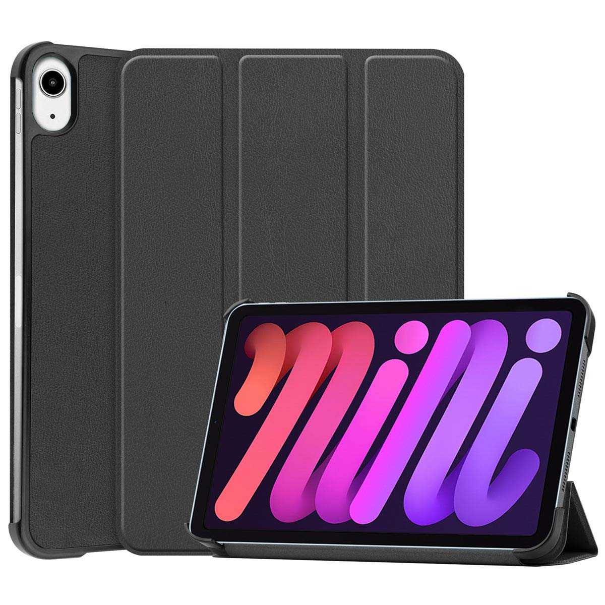 Accezz Trifold Bookcase Apple iPad Mini 7 (2024) / iPad Mini 6 (2021) - Zwart