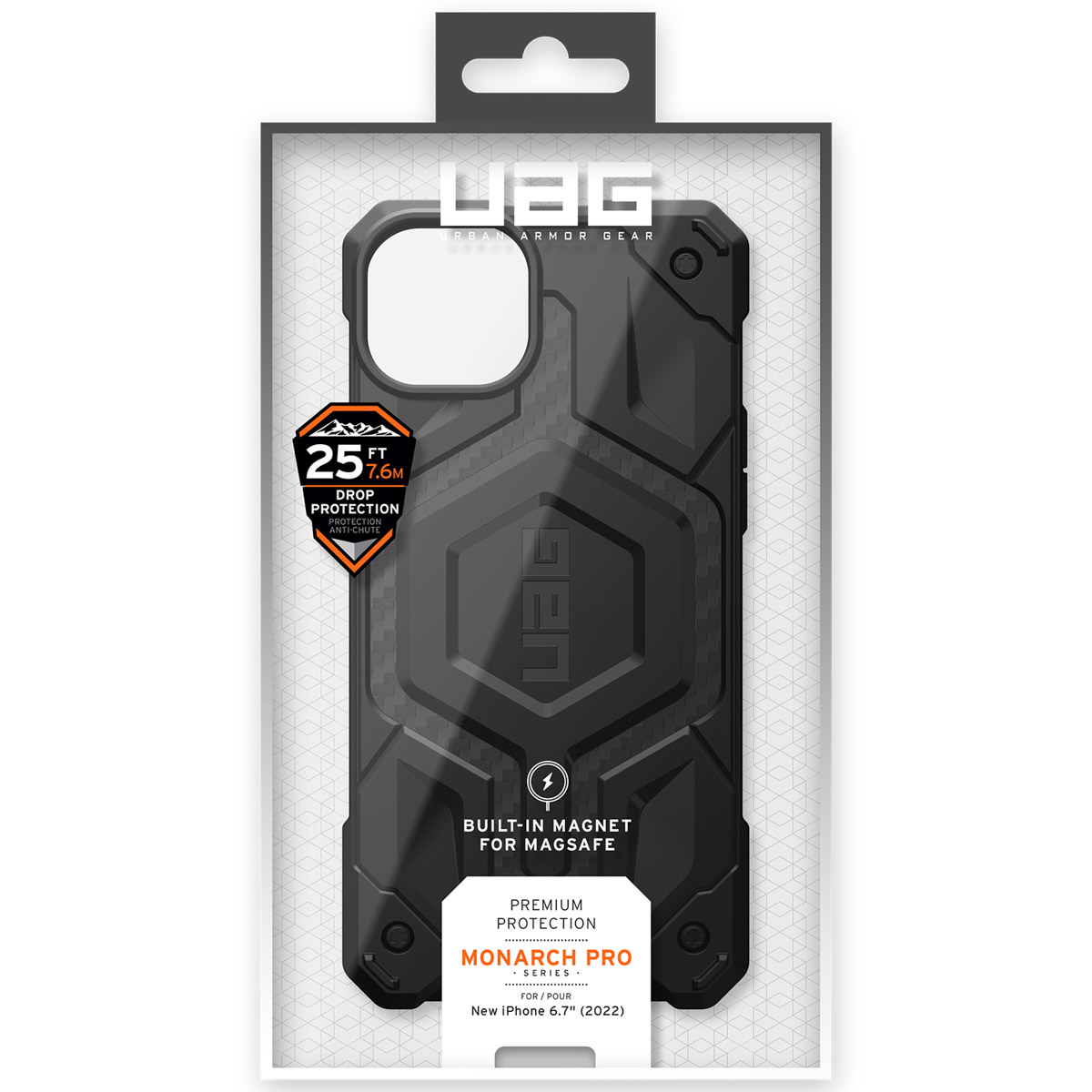 UAG Monarch Backcover MagSafe Apple iPhone 14 Plus - Carbon Fiber