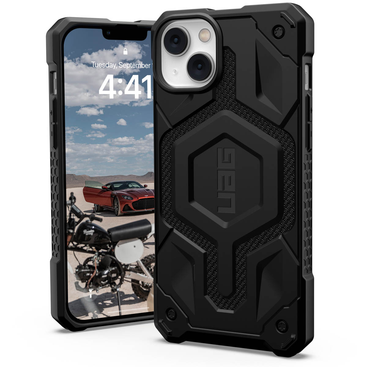 UAG Monarch Backcover MagSafe Apple iPhone 14 Plus - Kevlar Black