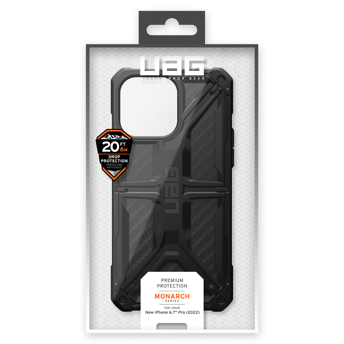 UAG Monarch Backcover Apple iPhone 14 Pro Max - Carbon Fiber