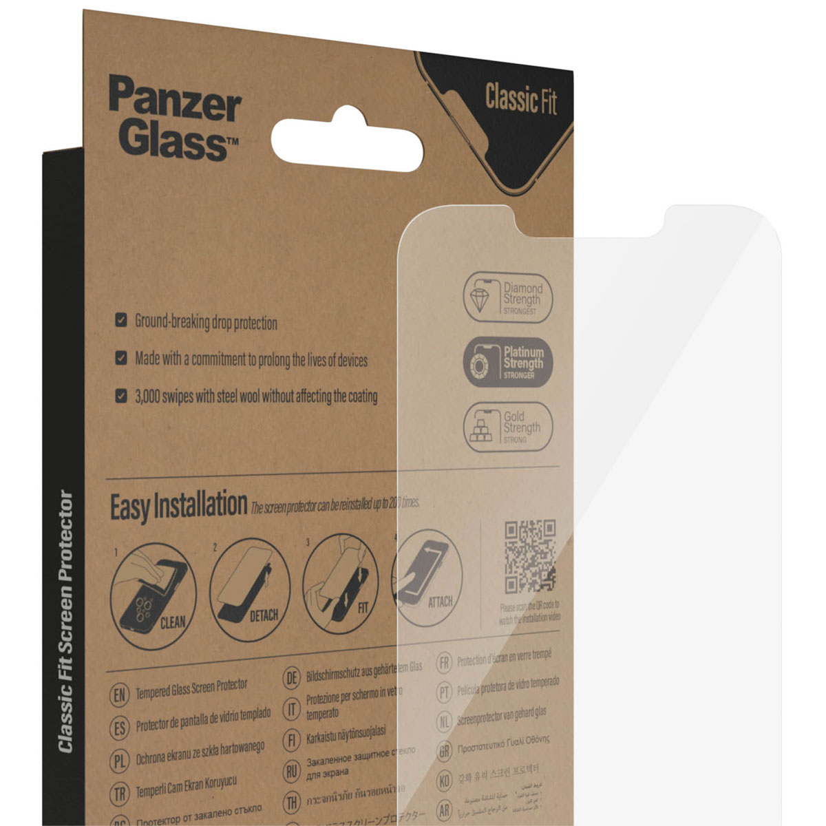 PanzerGlass Anti-Bacterial Screenprotector Apple iPhone 14 / 13 / 13 Pro