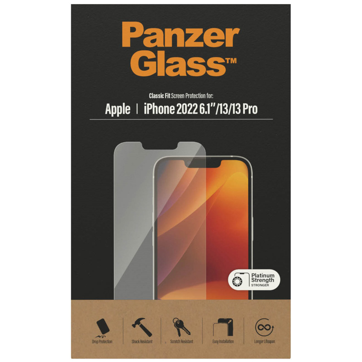 PanzerGlass Anti-Bacterial Screenprotector Apple iPhone 14 / 13 / 13 Pro