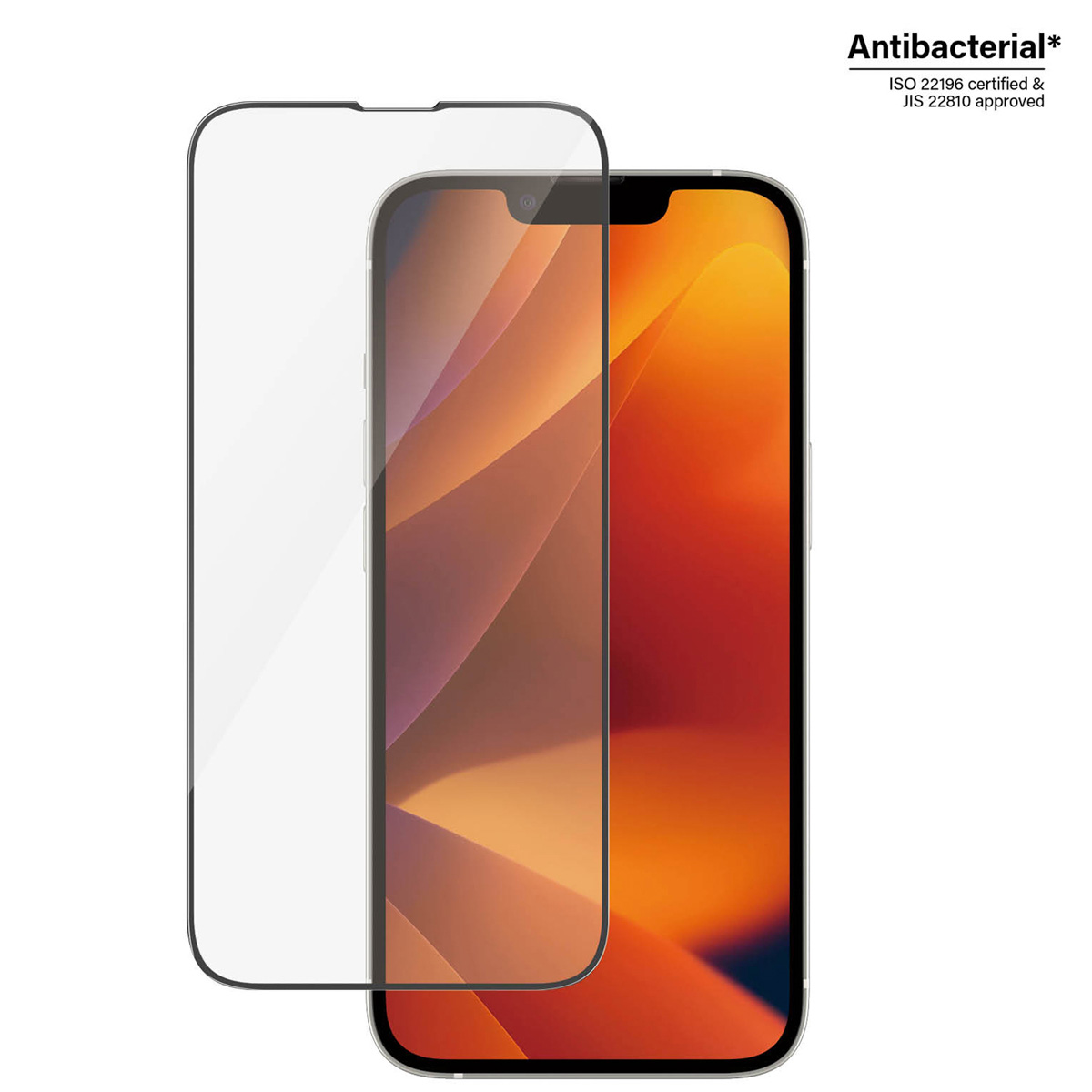 PanzerGlass Ultra-Wide Fit Anti-Bacterial Screenprotector incl. applicator Apple iPhone 14
