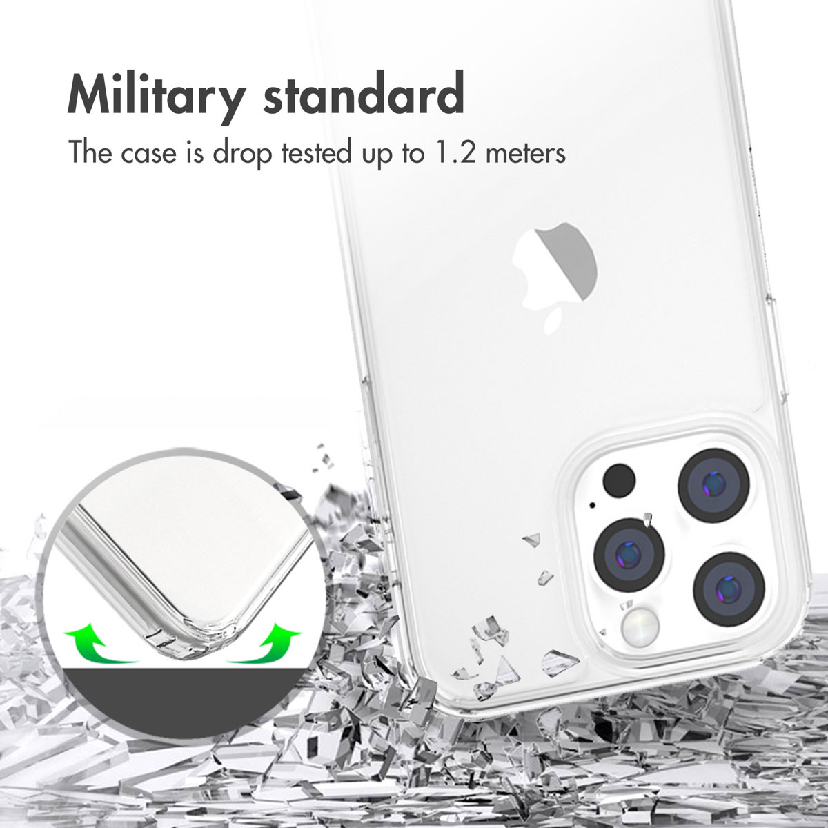 Accezz Xtreme Impact Backcover Apple iPhone 13 Pro - Transparant