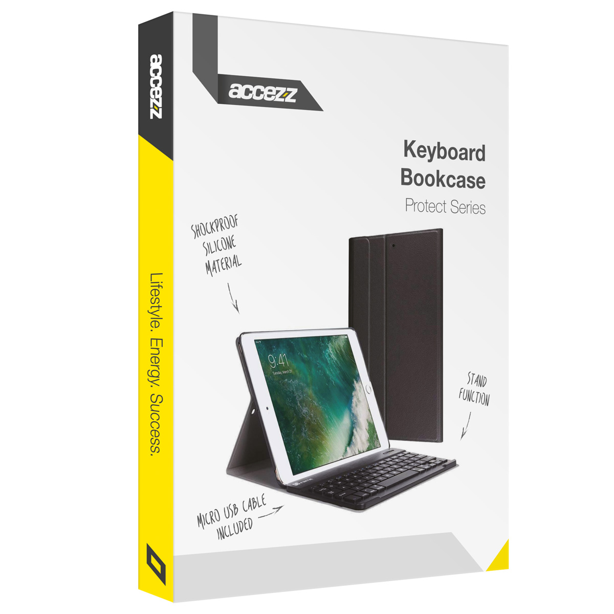 Accezz AZERTY Bluetooth Keyboard Bookcase Apple iPad 11 (2025) 11 inch / iPad 10 (2022) 10.9 inch - Zwart