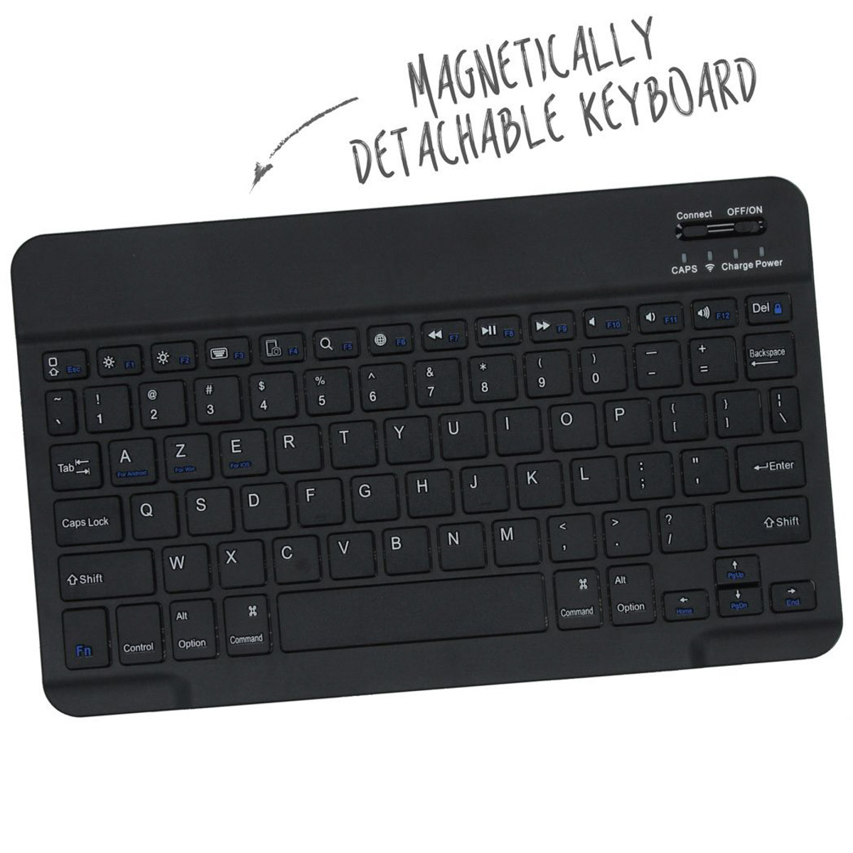 Accezz AZERTY Bluetooth Keyboard Bookcase Apple iPad 11 (2025) 11 inch / iPad 10 (2022) 10.9 inch - Zwart