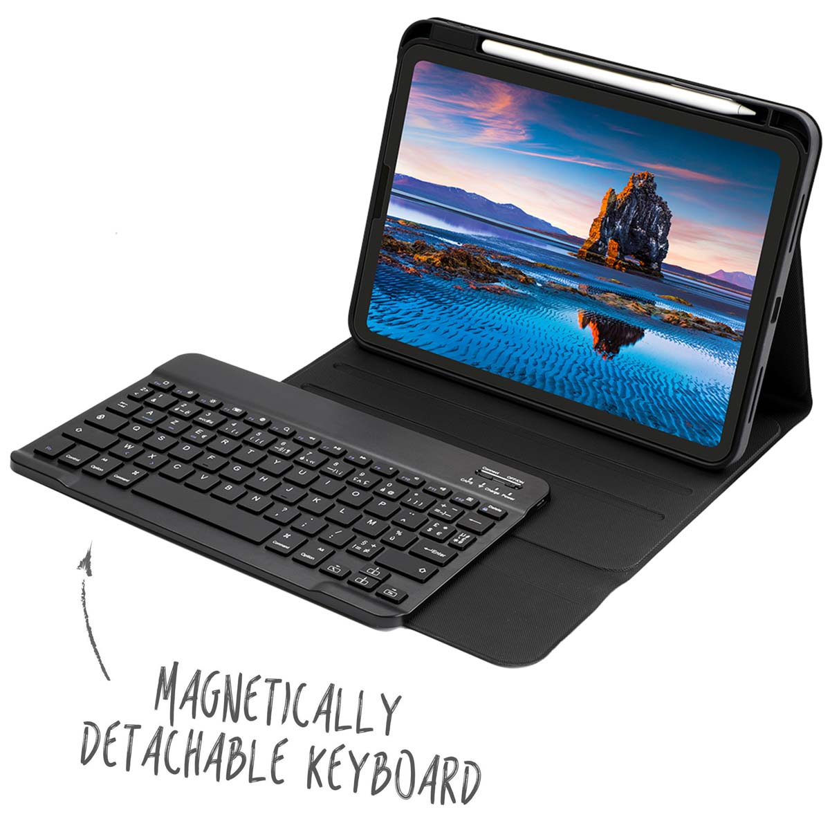 Accezz AZERTY Bluetooth Keyboard Bookcase Apple iPad 11 (2025) 11 inch / iPad 10 (2022) 10.9 inch - Zwart