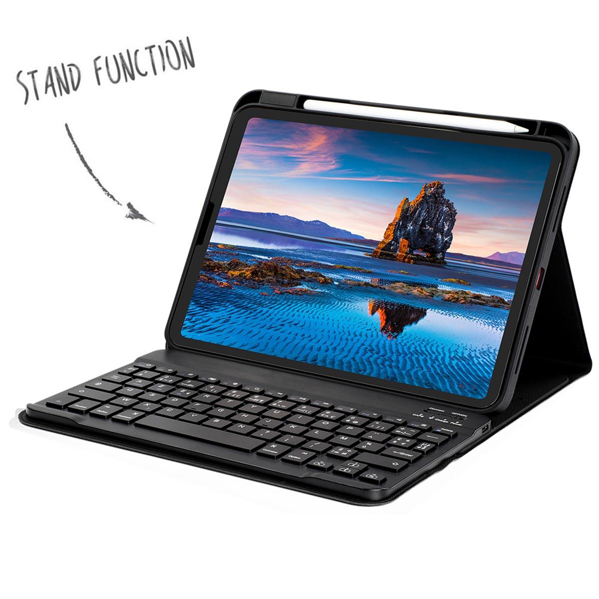 Accezz AZERTY Bluetooth Keyboard Bookcase Apple iPad 11 (2025) 11 inch / iPad 10 (2022) 10.9 inch - Zwart