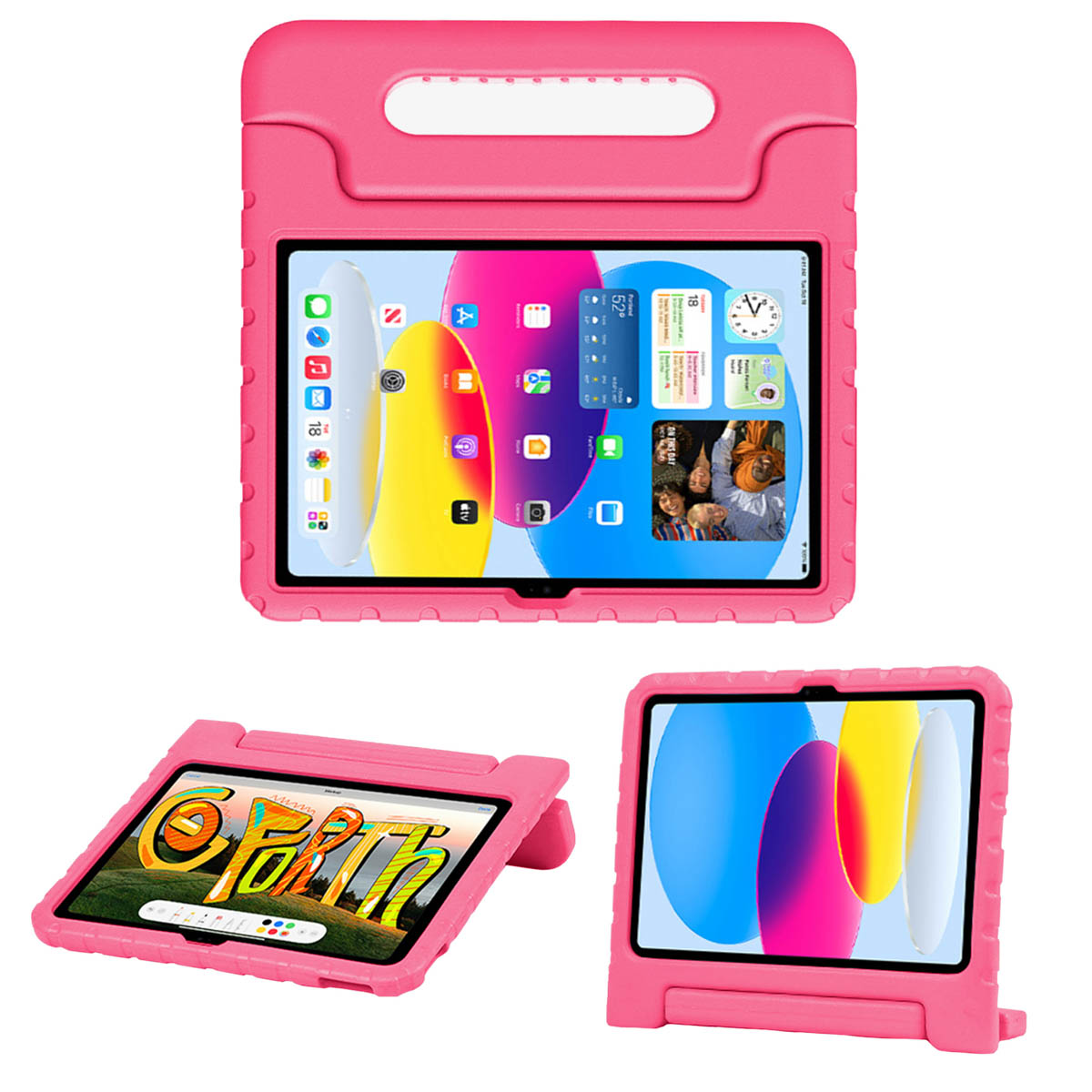 Accezz Kidsproof Backcover met handvat Apple iPad 11 (2025) 11 inch / iPad 10 (2022) 10.9 inch - Roze
