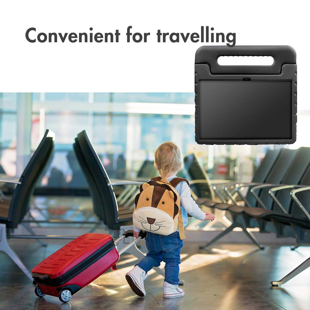 Accezz Kidsproof Backcover met handvat Apple iPad 11 (2025) 11 inch / iPad 10 (2022) 10.9 inch - Zwart