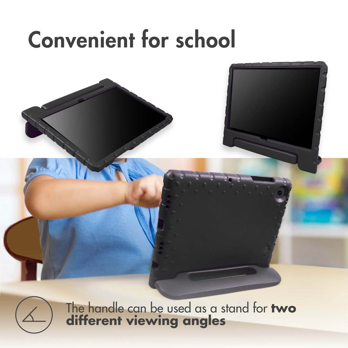 Accezz Kidsproof Backcover met handvat Apple iPad 11 (2025) 11 inch / iPad 10 (2022) 10.9 inch - Zwart