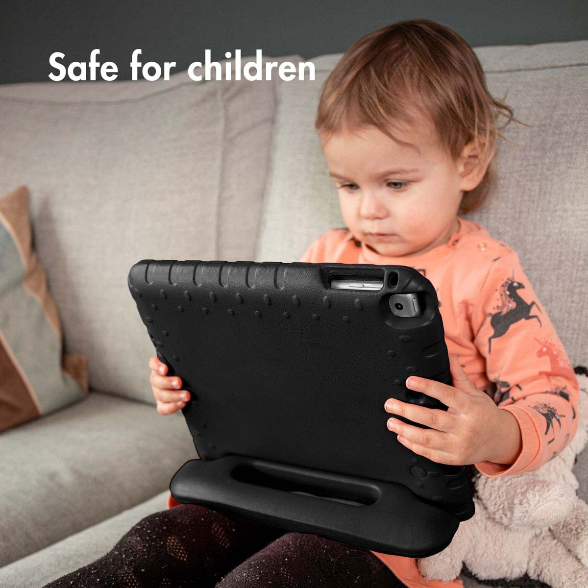Accezz Kidsproof Backcover met handvat Apple iPad 11 (2025) 11 inch / iPad 10 (2022) 10.9 inch - Zwart
