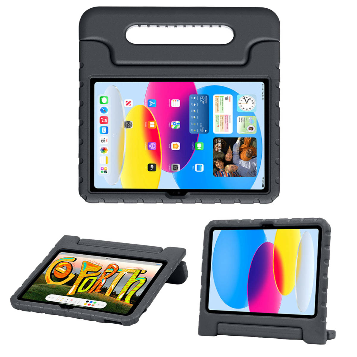Accezz Kidsproof Backcover met handvat Apple iPad 11 (2025) 11 inch / iPad 10 (2022) 10.9 inch - Zwart