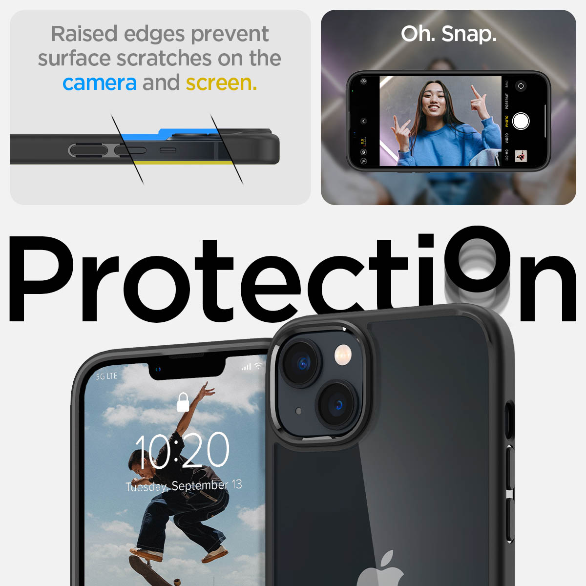 Spigen Ultra Hybrid Backcover Apple iPhone 14 - Zwart