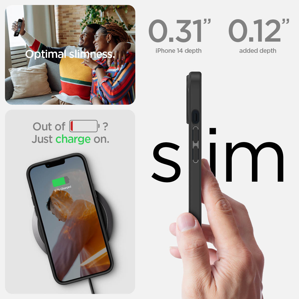 Spigen Ultra Hybrid Backcover Apple iPhone 14 - Zwart