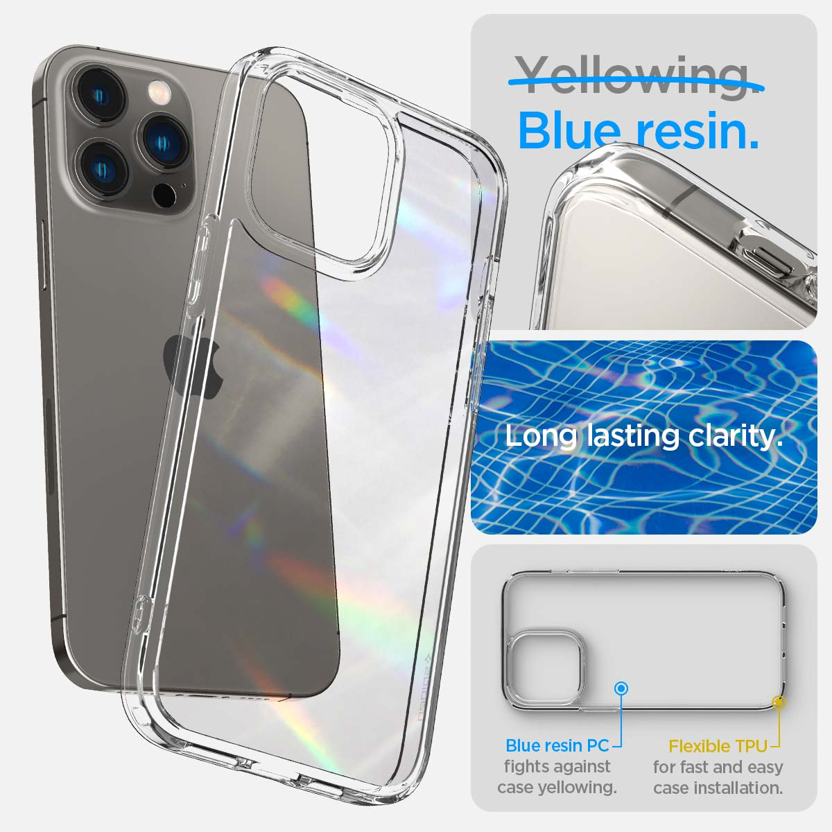 Spigen Ultra Hybrid Backcover Apple iPhone 14 Pro - Transparant