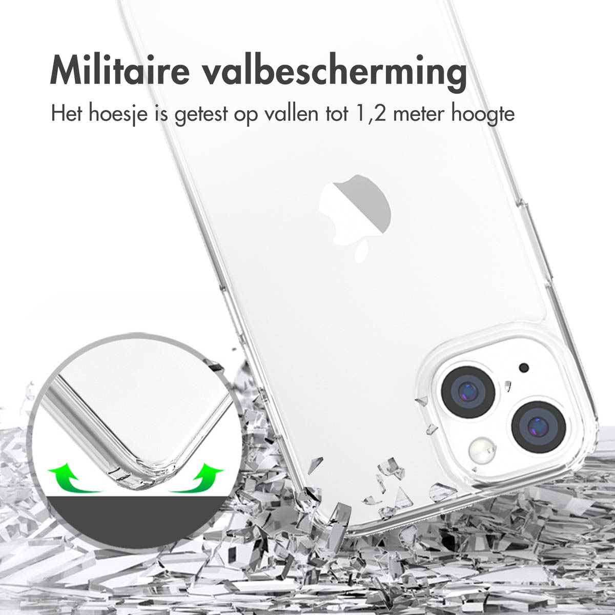 Accezz Xtreme Impact Backcover Apple iPhone 13 - Transparant