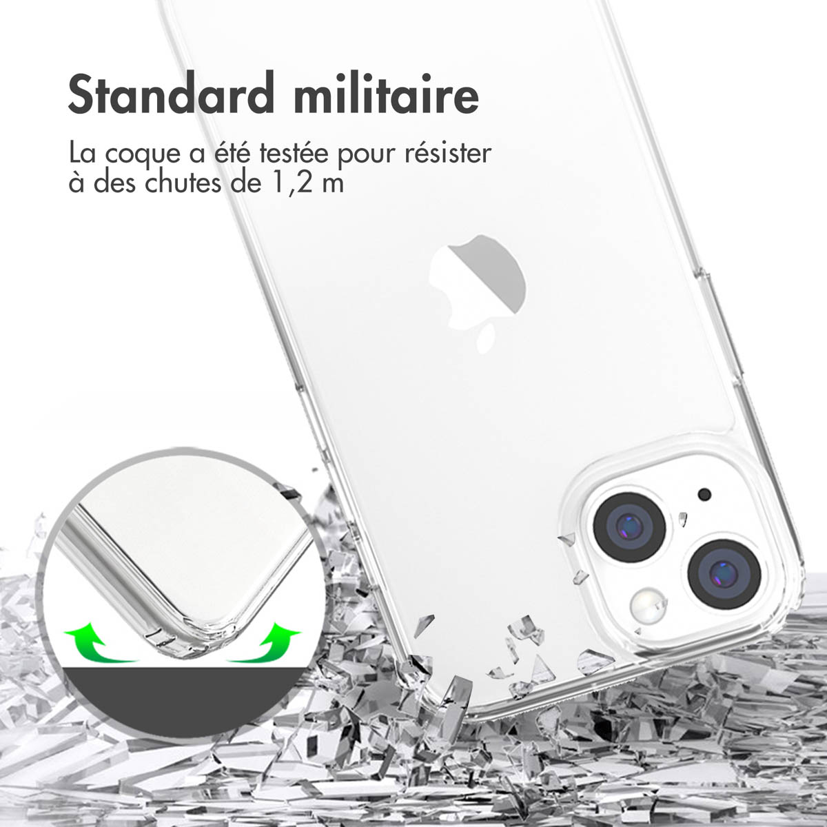 Accezz Xtreme Impact Backcover Apple iPhone 13 - Transparant