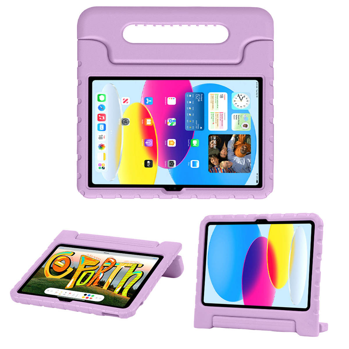 Accezz Kidsproof Backcover met handvat Apple iPad 11 (2025) 11 inch / iPad 10 (2022) 10.9 inch - Lila