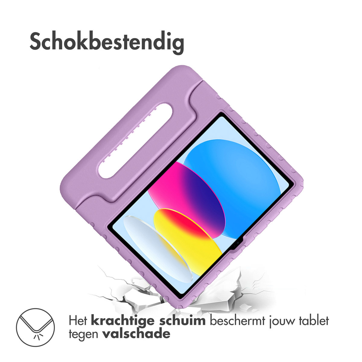Accezz Kidsproof Backcover met handvat Apple iPad 11 (2025) 11 inch / iPad 10 (2022) 10.9 inch - Lila