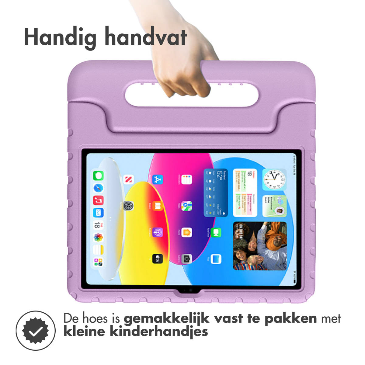 Accezz Kidsproof Backcover met handvat Apple iPad 11 (2025) 11 inch / iPad 10 (2022) 10.9 inch - Lila