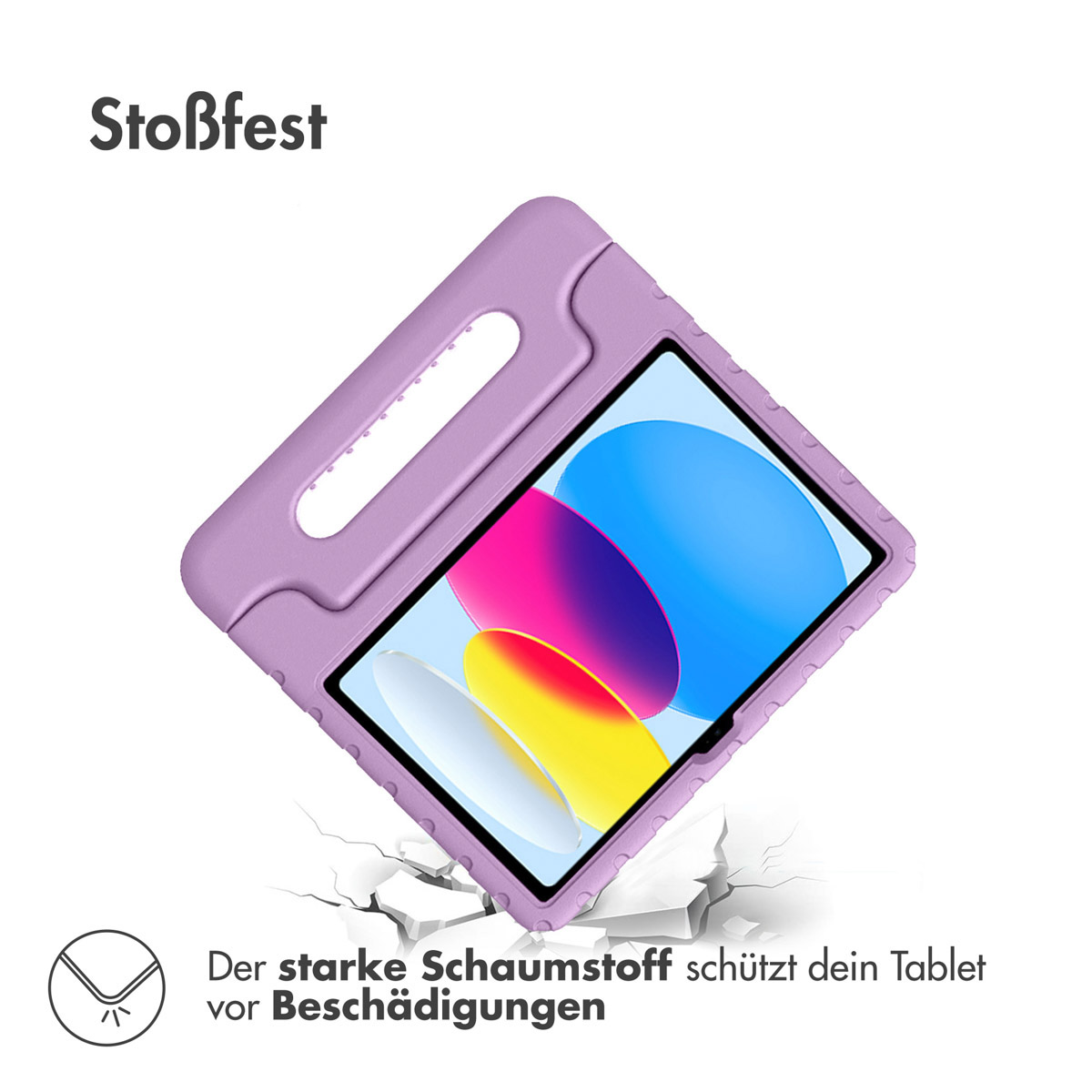 Accezz Kidsproof Backcover met handvat Apple iPad 11 (2025) 11 inch / iPad 10 (2022) 10.9 inch - Lila
