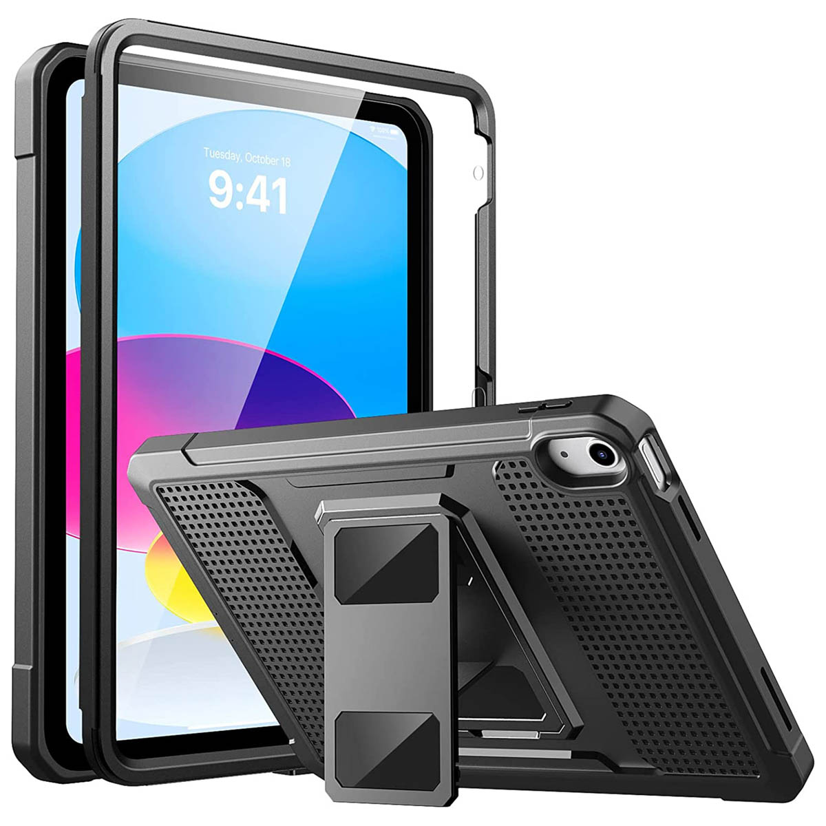 Accezz Rugged Back Case Apple iPad 11 (2025) 11 inch / iPad 10 (2022) 10.9 inch - Zwart
