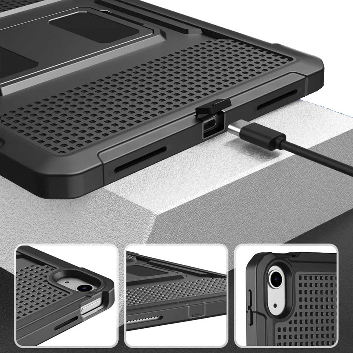 Accezz Rugged Back Case Apple iPad 11 (2025) 11 inch / iPad 10 (2022) 10.9 inch - Zwart