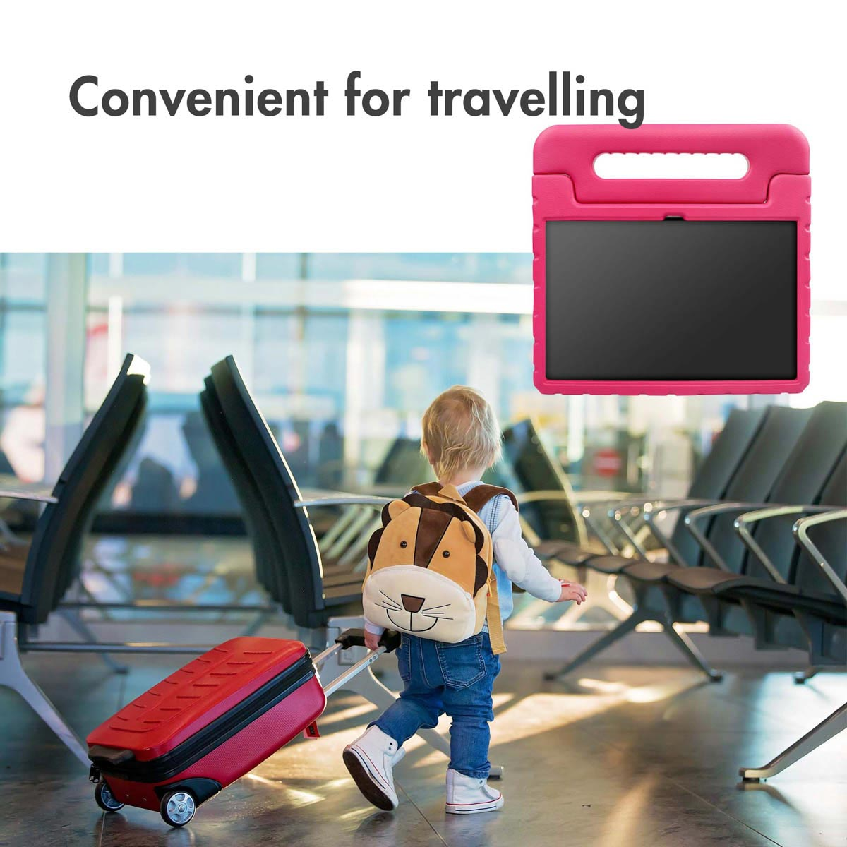 Accezz Kidsproof Backcover met handvat Apple iPad 11 (2025) 11 inch / iPad 10 (2022) 10.9 inch - Dusty Pink