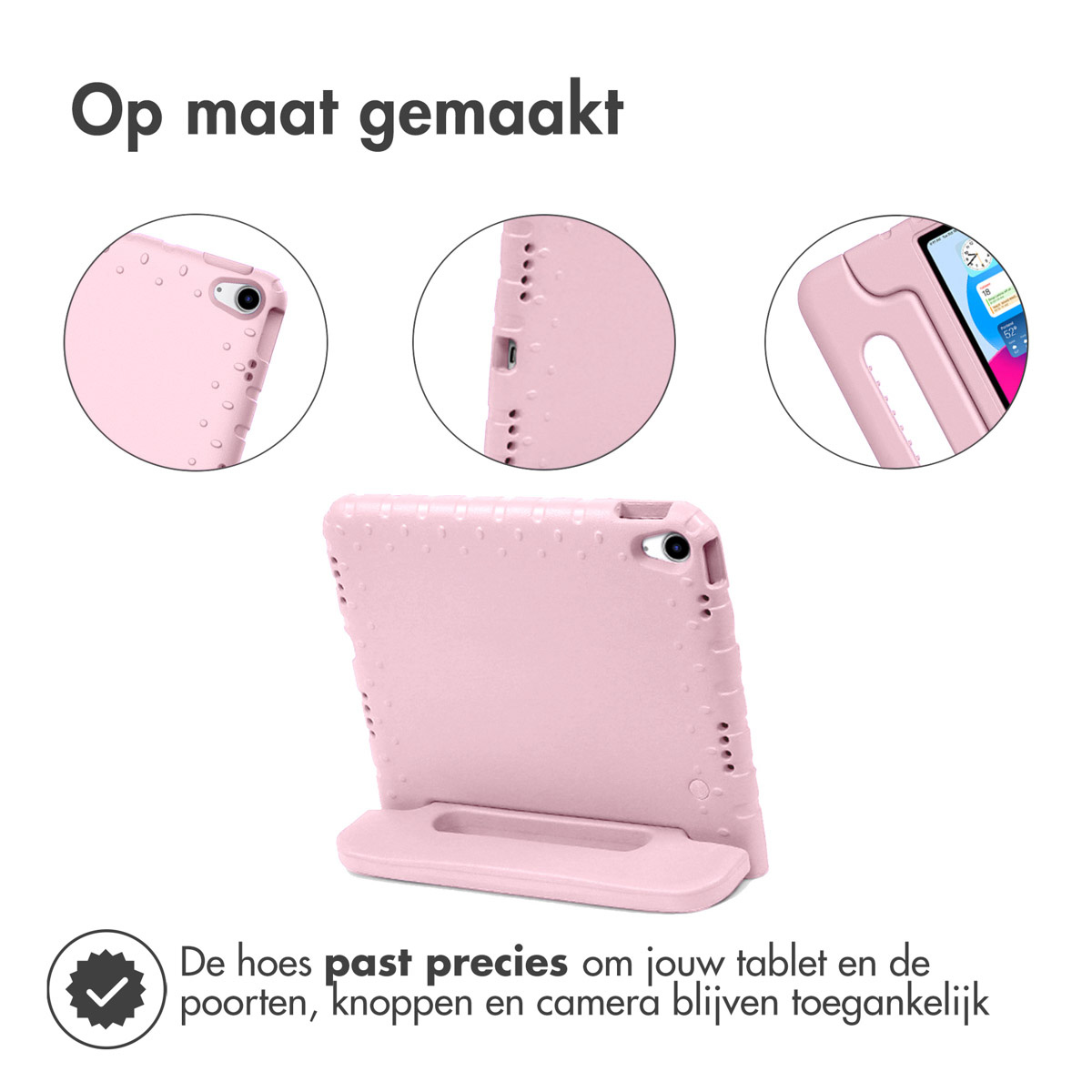 Accezz Kidsproof Backcover met handvat Apple iPad 11 (2025) 11 inch / iPad 10 (2022) 10.9 inch - Lichtroze
