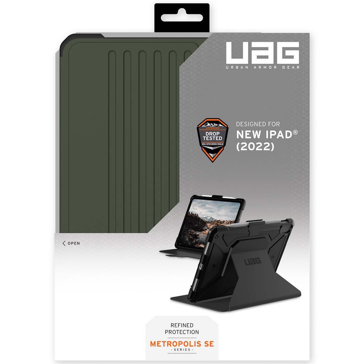 UAG Metropolis Bookcase Apple iPad 11 (2025) 11 inch / iPad 10 (2022) 10.9 inch - Groen