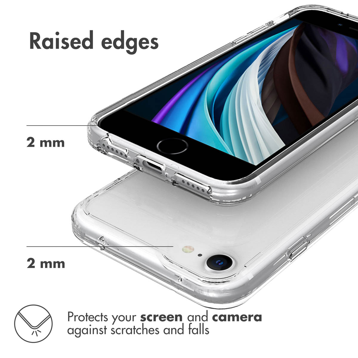 Accezz Xtreme Impact Backcover Apple iPhone SE (2022 / 2020) / 8 / 7 / 6(s) - Transparant