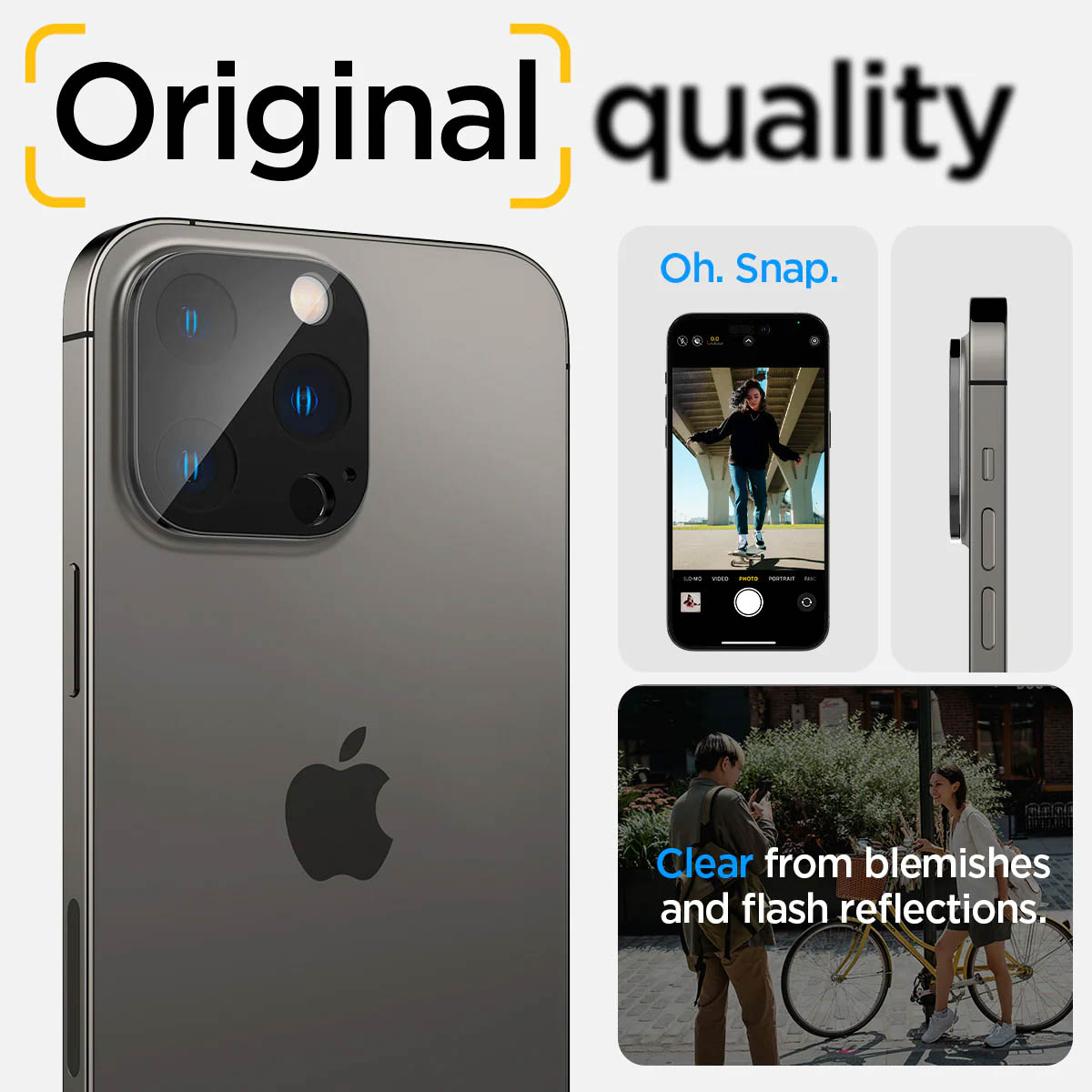 Spigen GLAStR Camera Protector Glas 2 Pack Apple iPhone 14 Pro / 14 Pro Max - Zwart