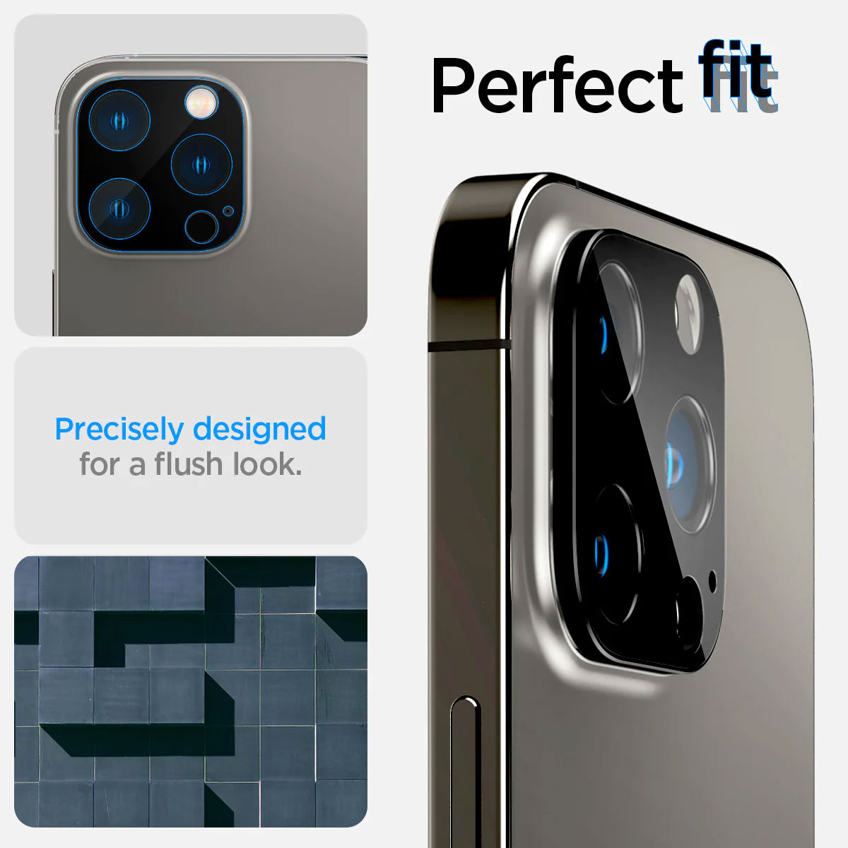 Spigen GLAStR Camera Protector Glas 2 Pack Apple iPhone 14 Pro / 14 Pro Max - Zwart
