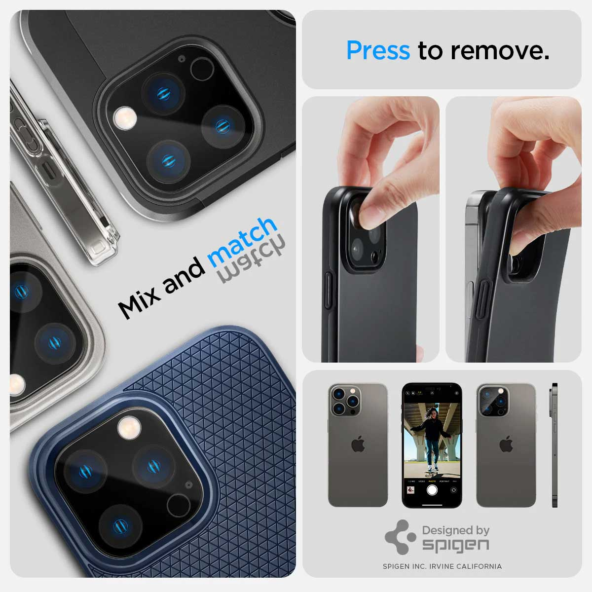 Spigen GLAStR Camera Protector Glas 2 Pack Apple iPhone 14 Pro / 14 Pro Max - Zwart