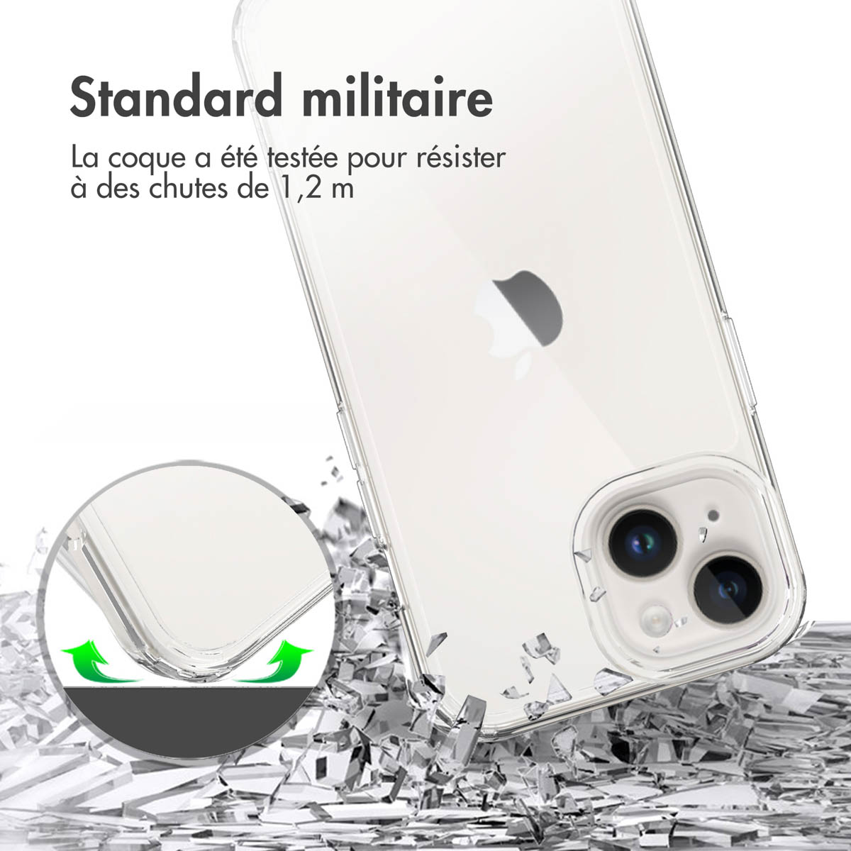 Accezz Xtreme Impact Backcover Apple iPhone 15 - Transparant