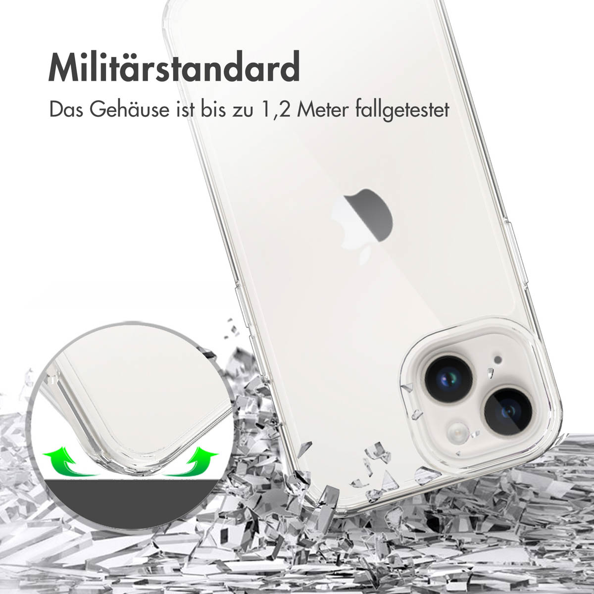 Accezz Xtreme Impact Backcover Apple iPhone 15 - Transparant