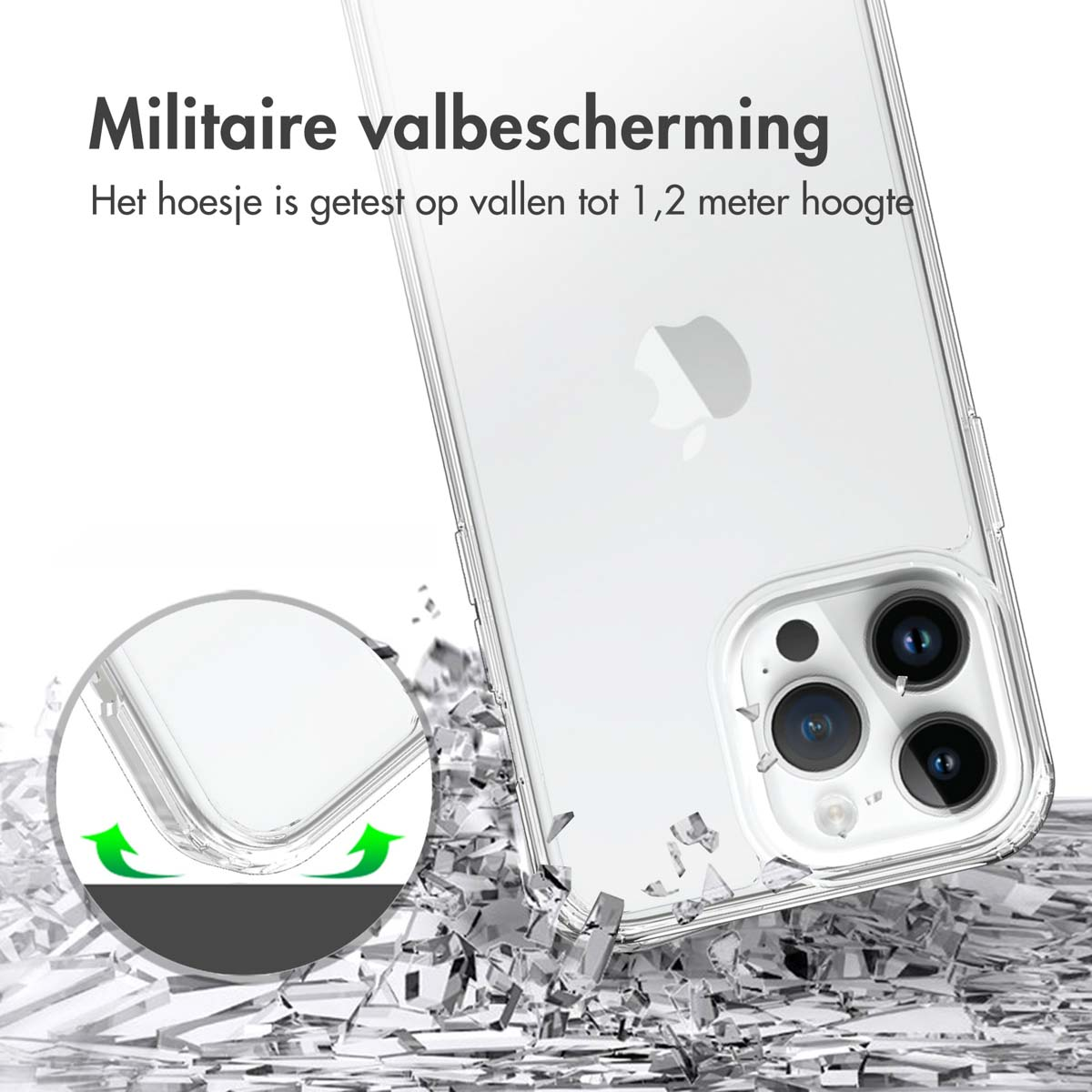 Accezz Xtreme Impact Backcover Apple iPhone 15 Pro Max - Transparant