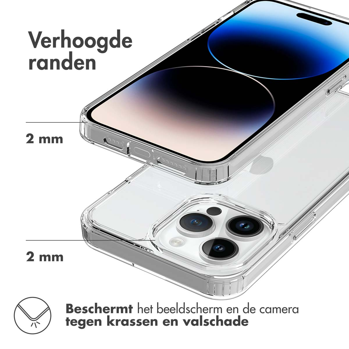 Accezz Xtreme Impact Backcover Apple iPhone 15 Pro Max - Transparant