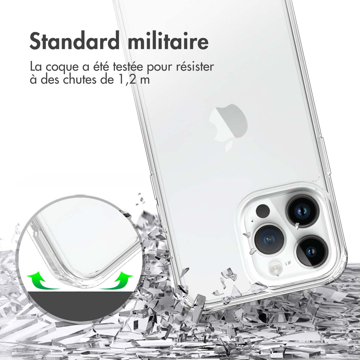 Accezz Xtreme Impact Backcover Apple iPhone 15 Pro Max - Transparant