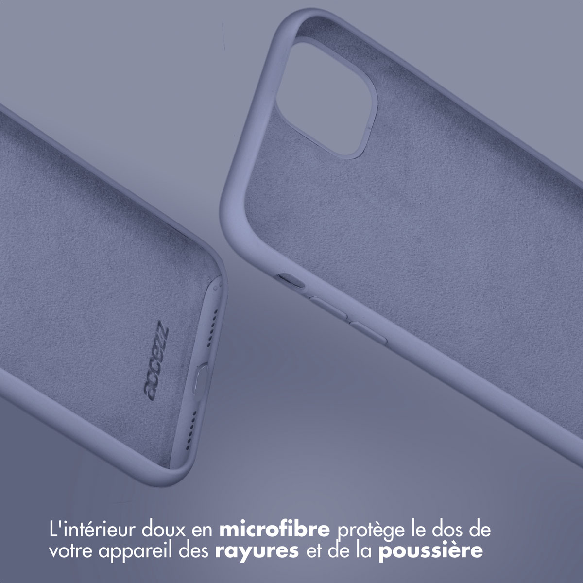 Accezz Liquid Silicone Backcover Apple iPhone 15 - Lavender Grey